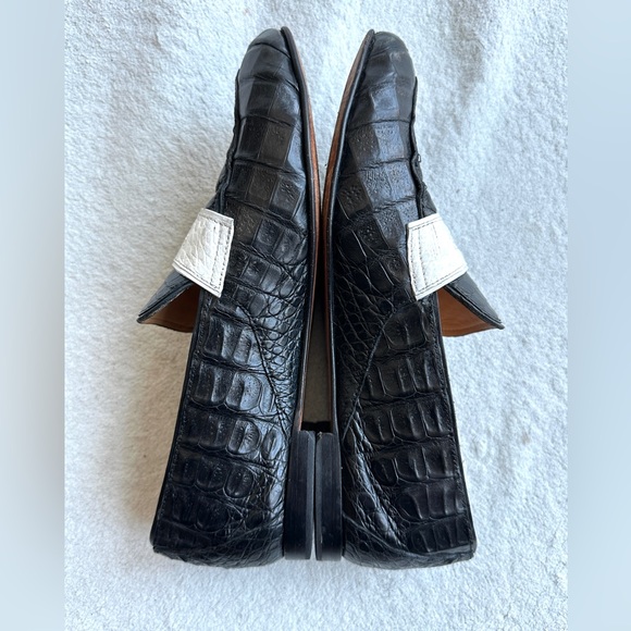 Lucchese women’s Karmen shoe loafer size 6 B caiman crocodile leather - Picture 6 of 10